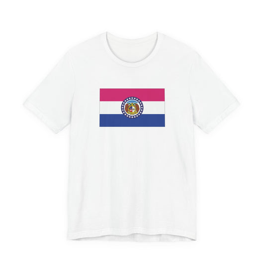 Missouri Bisexual Pride Flag T-shirt, Several Color Options