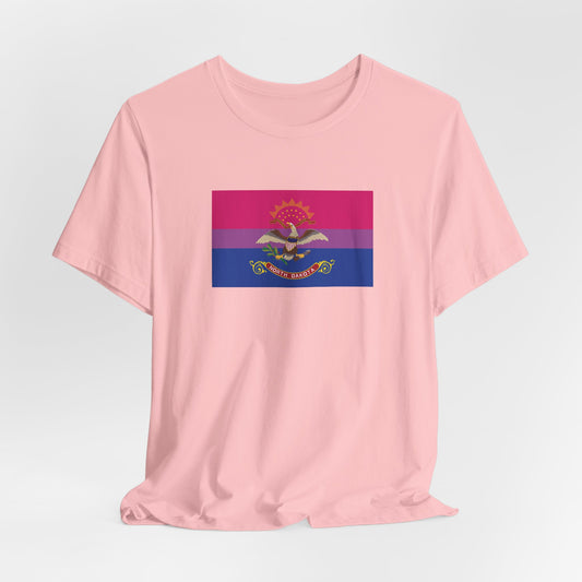 North Dakota Bisexual Pride Flag T-shirt, Several Color Options