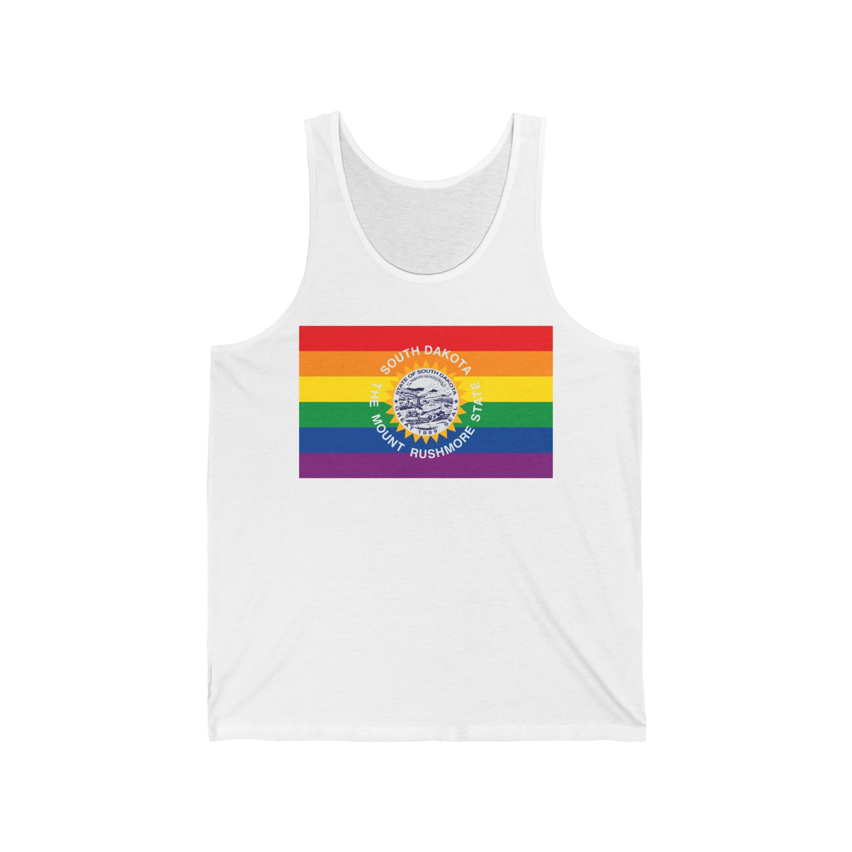 South Dakota Rainbow Pride Flag Jersey Tank