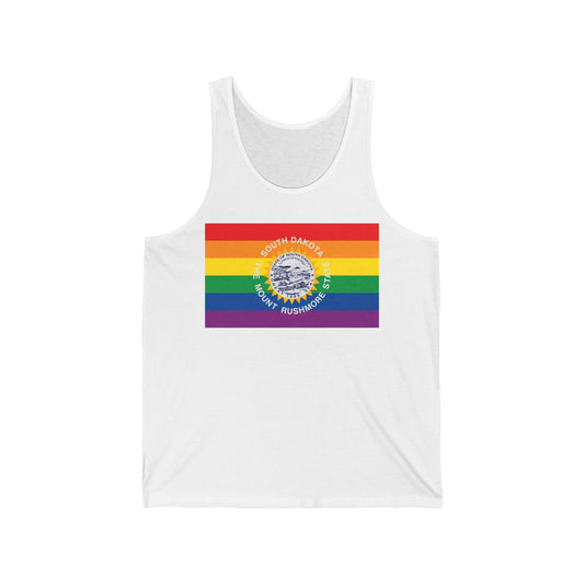 South Dakota Rainbow Pride Flag Jersey Tank