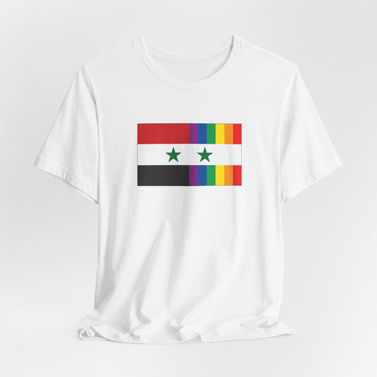 Syria Rainbow Pride Flag T-shirt, Several Color Options