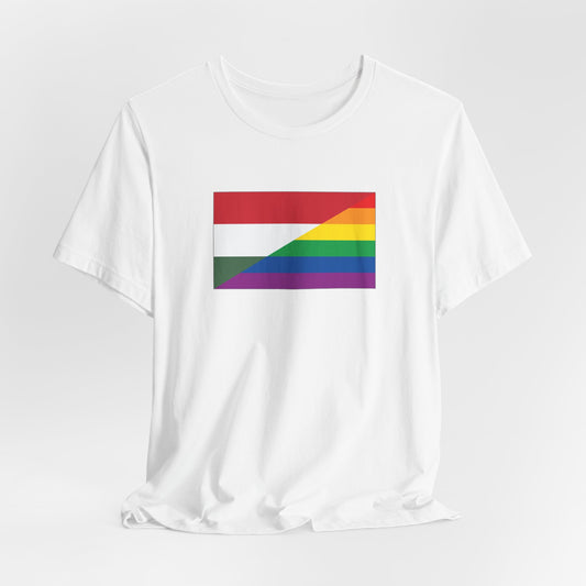 Hungary Rainbow Pride Flag T-shirt, Several Color Options