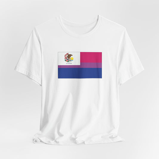 Illinois Bisexual Pride Flag T-shirt, Several Color Options