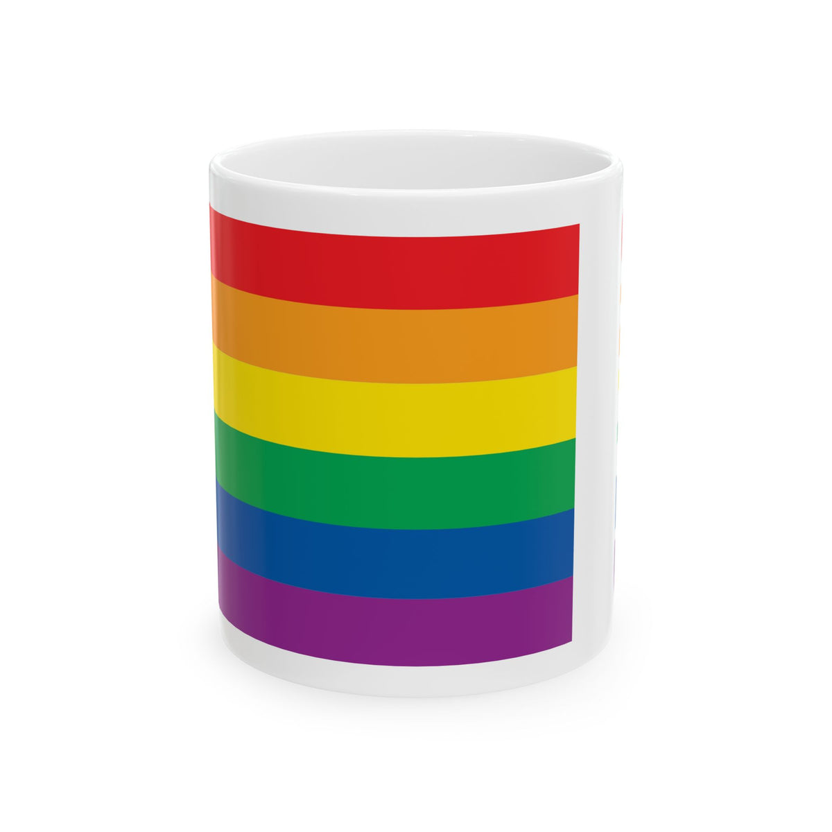 North Carolina Rainbow Pride Flag "UNITED" Ceramic Mug