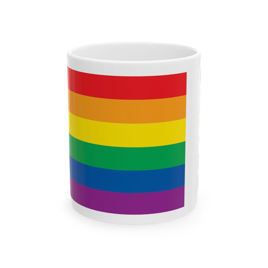 North Carolina Rainbow Pride Flag "UNITED" Ceramic Mug