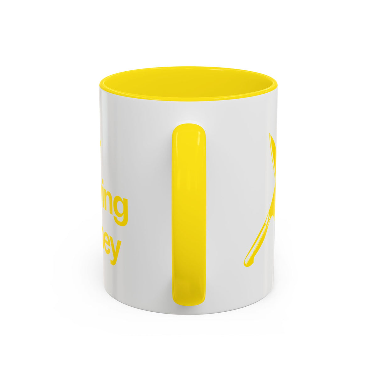 I will never stop worrying about Britney, White with Yellow Accent Coffee Mug (11oz)