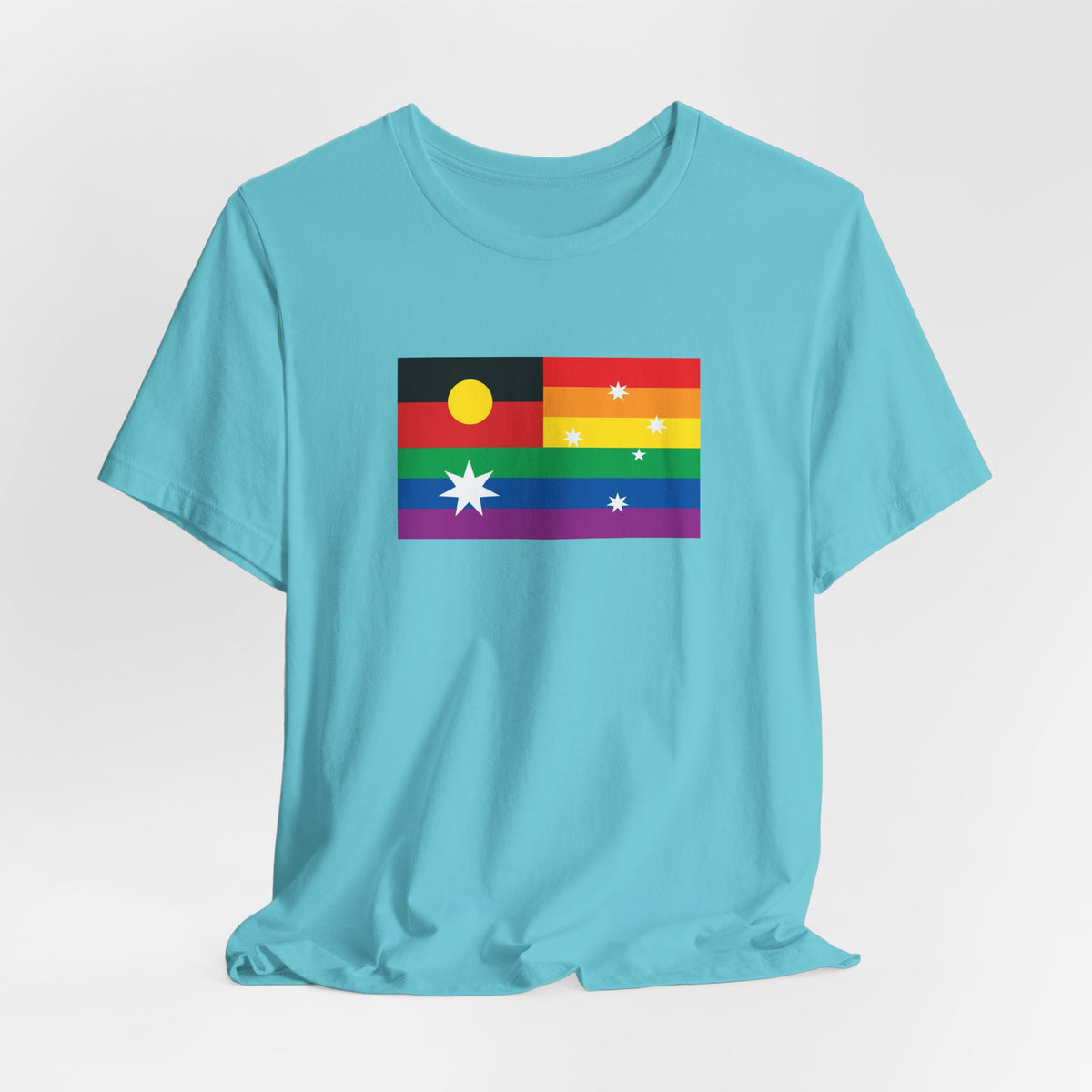Australia Aboriginal Rainbow Pride Flag T-shirt, Several Color Options