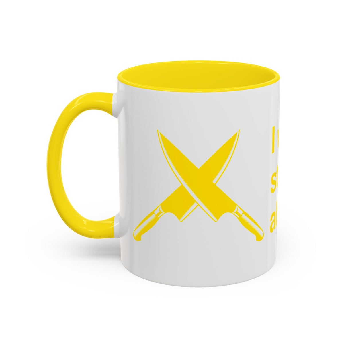 I will never stop worrying about Britney, White with Yellow Accent Coffee Mug (11oz)