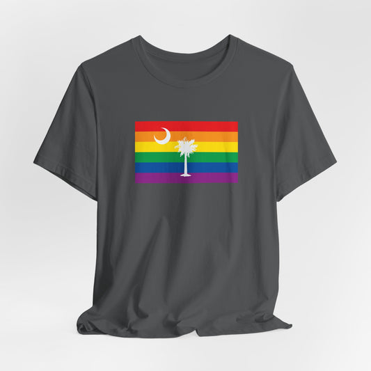South Carolina Rainbow Pride Flag T-shirt, Several Color Options