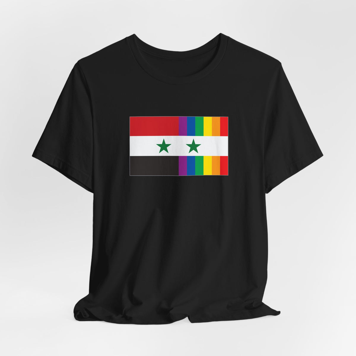 Syria Rainbow Pride Flag T-shirt, Several Color Options
