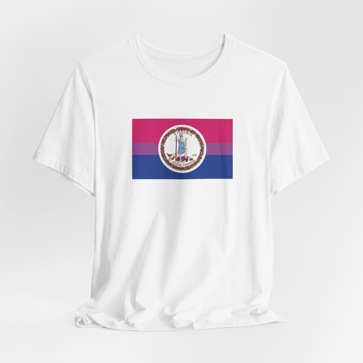 Virginia Bisexual Pride Flag T-shirt, Several Color Options