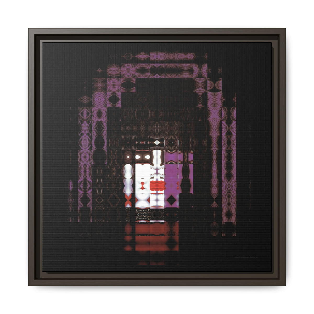Knights In Satan's Service, Starchild Abstract Portrait Collage Art, Matte Canvas, Framed (Multi-color options)