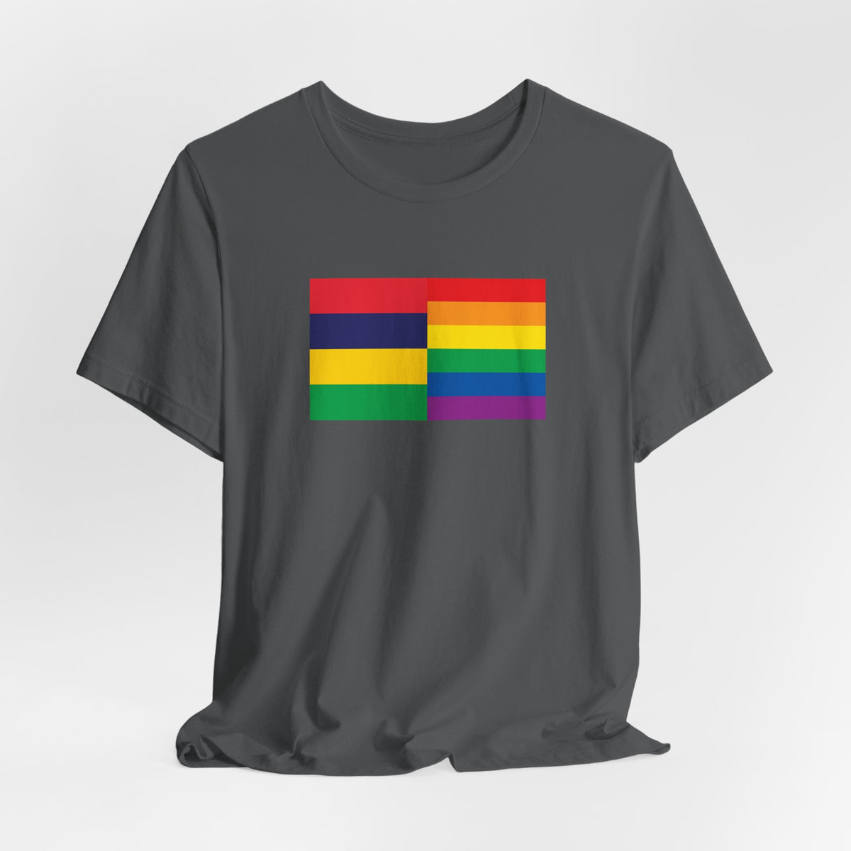 Mauritius Rainbow Pride Flag T-shirt, Several Color Options