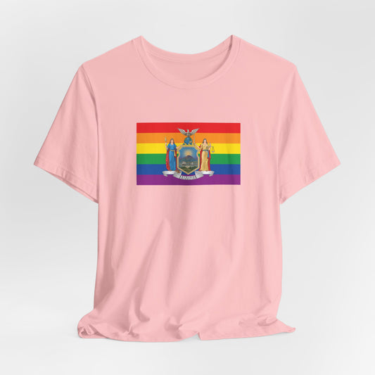 New York Rainbow Pride Flag T-shirt, Several Color Options