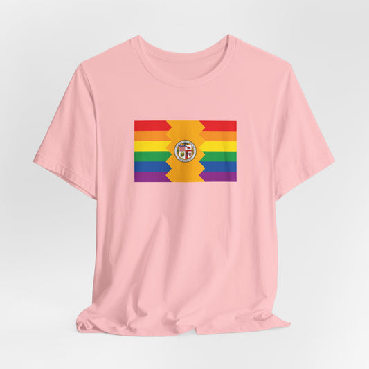 Los Angeles, California Rainbow Pride Flag T-shirt, Several Color Options