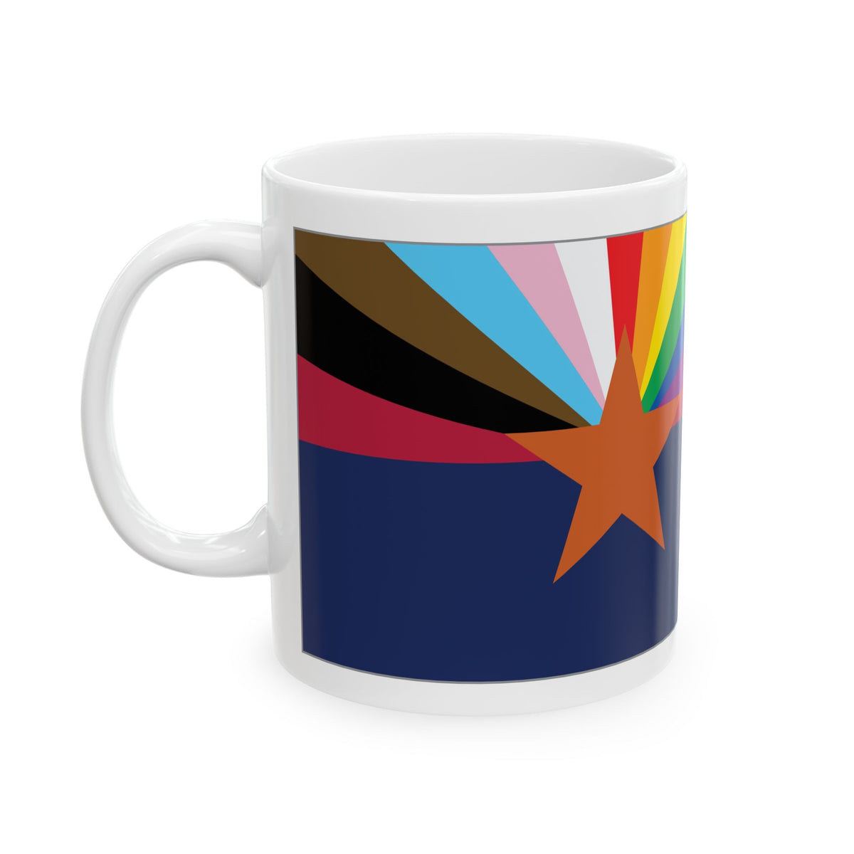 Arizona Rainbow Pride Flag "UNITED" Ceramic Mug