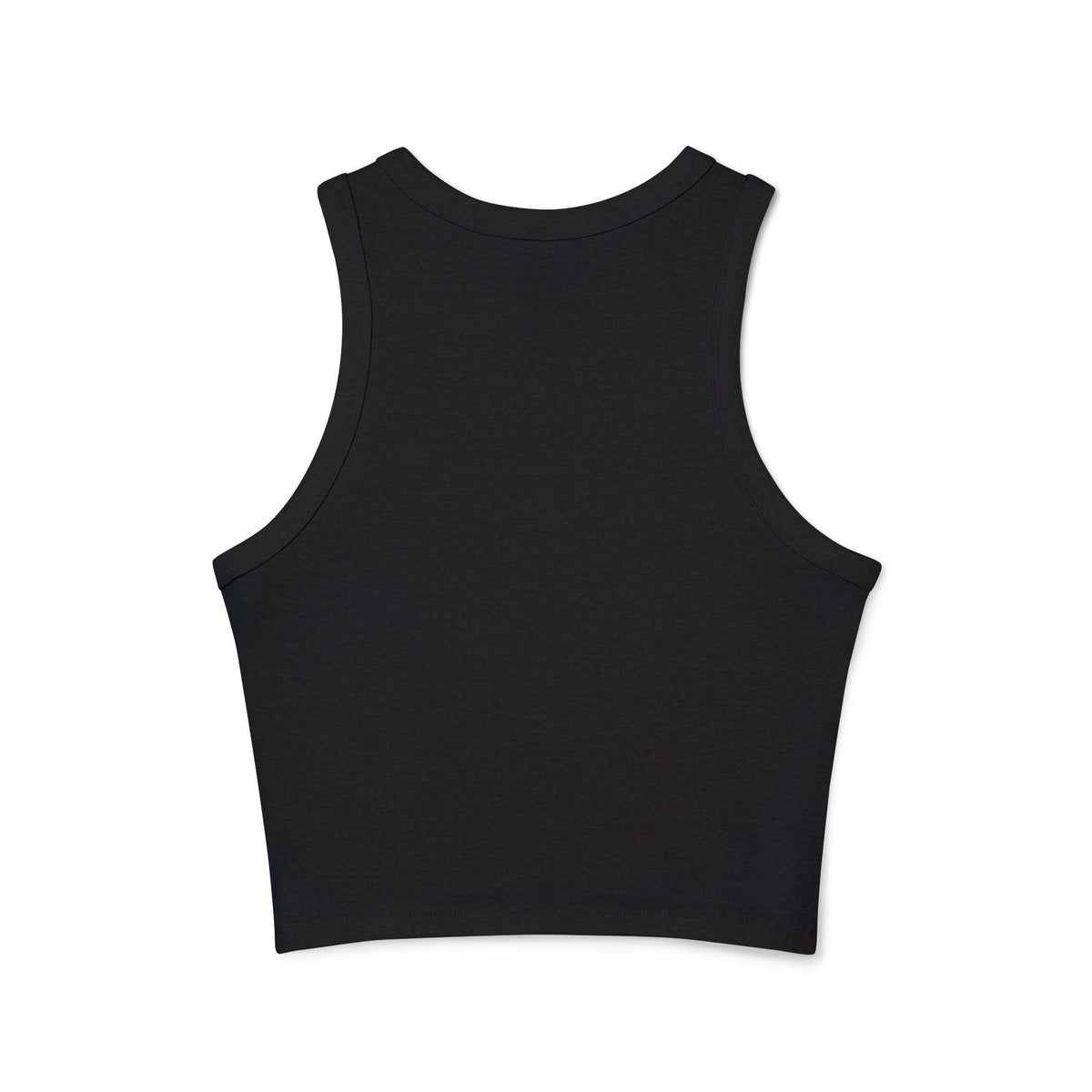 Neon Sign Micro Rib Racer Tank Top - Black and Pink