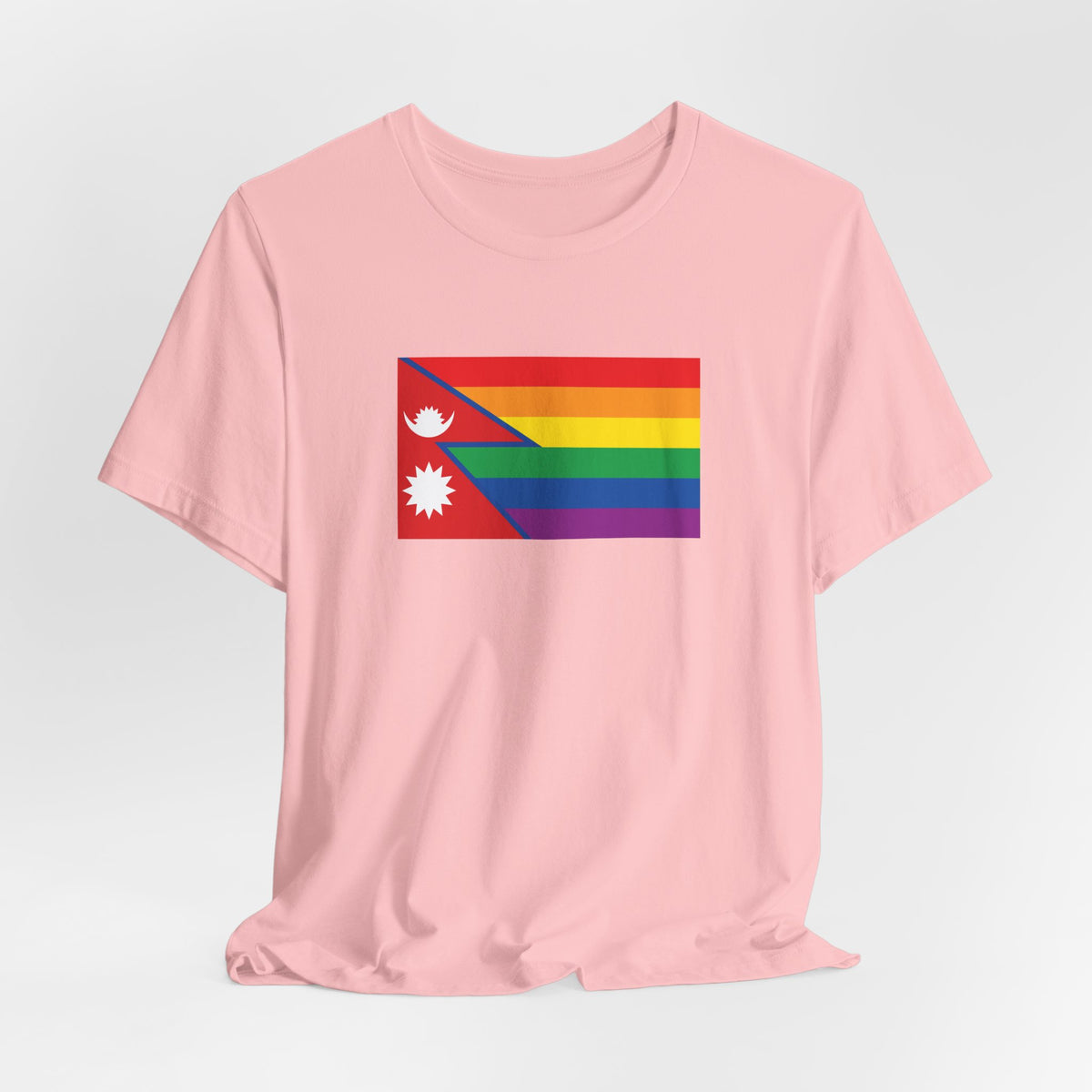 Nepal Rainbow Pride Flag T-shirt, Several Color Options