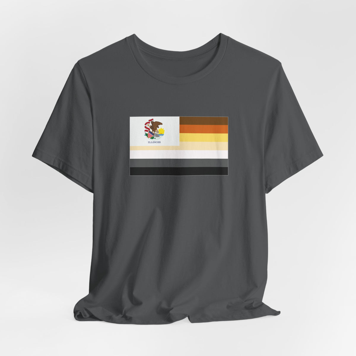 Illinois Bear Pride Flag T-shirt, Several Color Options