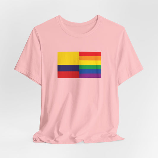 Colombia Rainbow Pride Flag T-shirt, Several Color Options