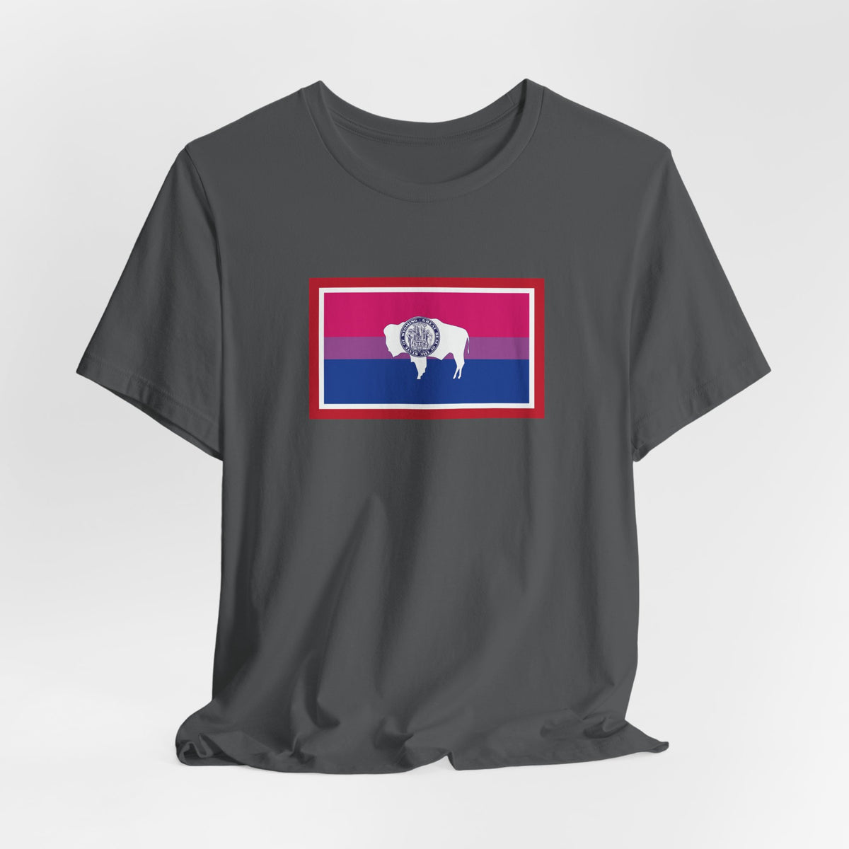 Wyoming Bisexual Pride Flag T-shirt, Several Color Options