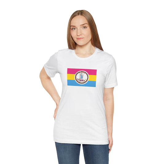 Virginia Pansexual Pride Flag T-shirt, Several Color Options