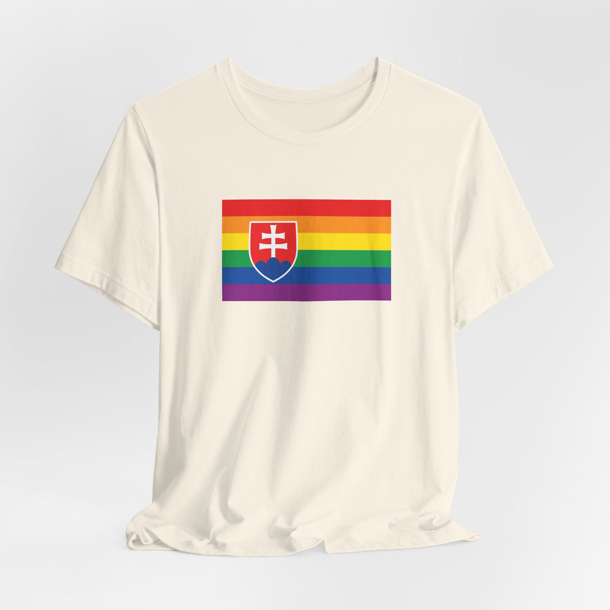Slovakia Rainbow Pride Flag T-shirt, Several Color Options