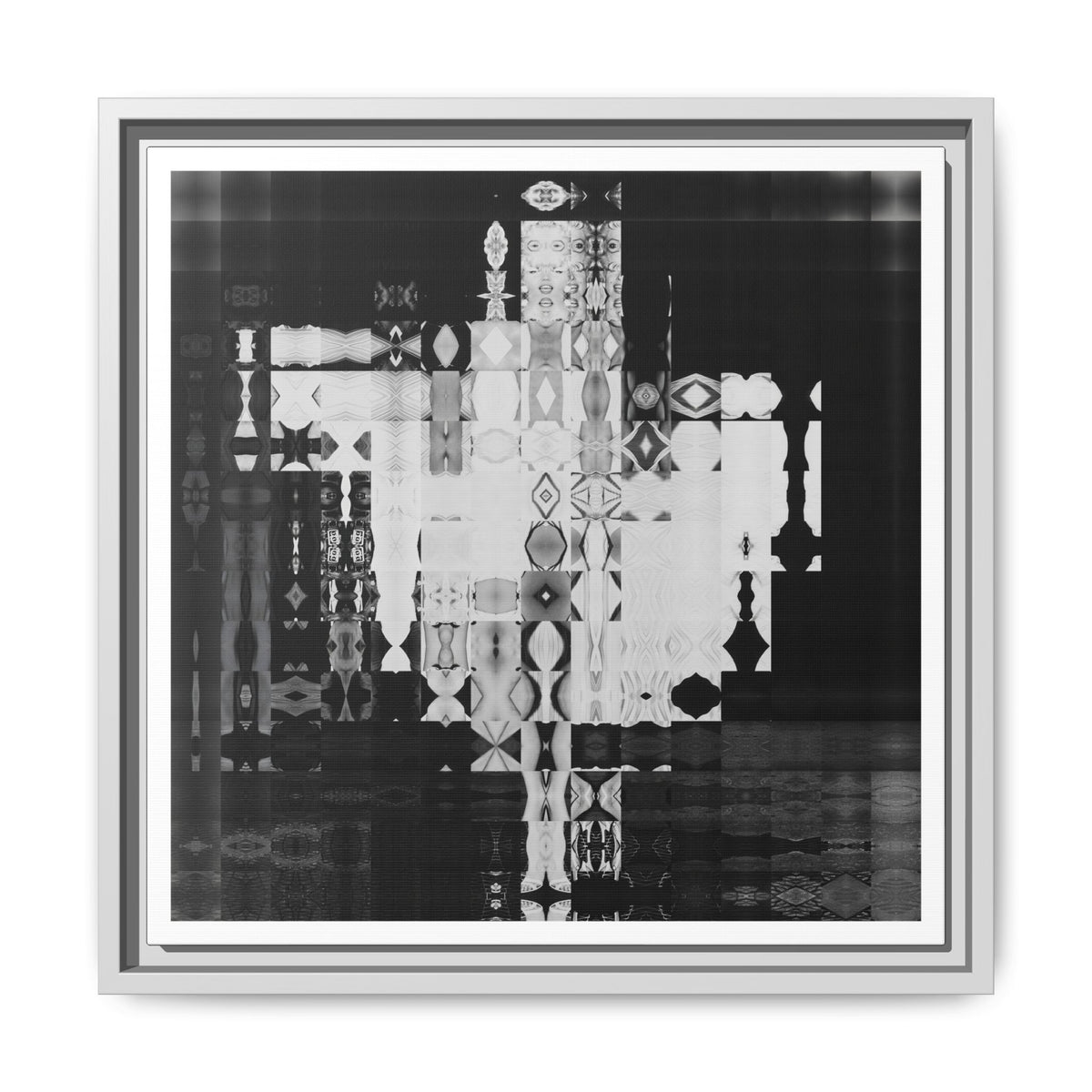 Iconic Movie Star 2 Abstract Portrait Collage Art, Matte Canvas, Framed (Multi-color options)