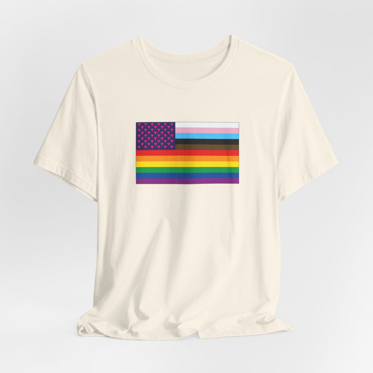 USA Old Glory Stars n Triangles Progress Pride Flag T-shirt, Several Color Options