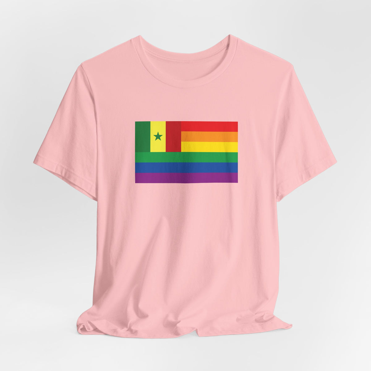 Senegal Rainbow Pride Flag T-shirt, Several Color Options