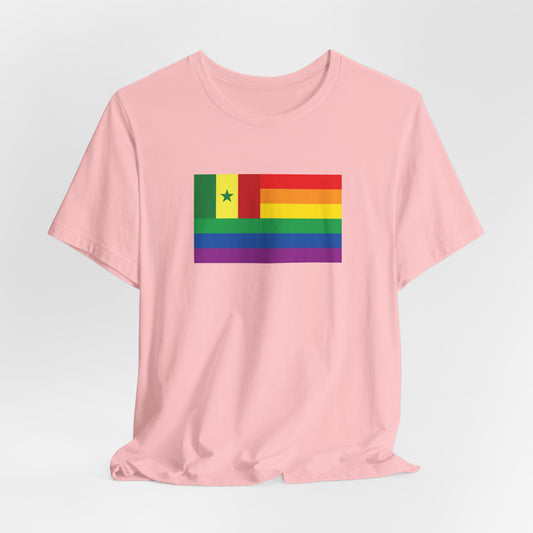 Senegal Rainbow Pride Flag T-shirt, Several Color Options