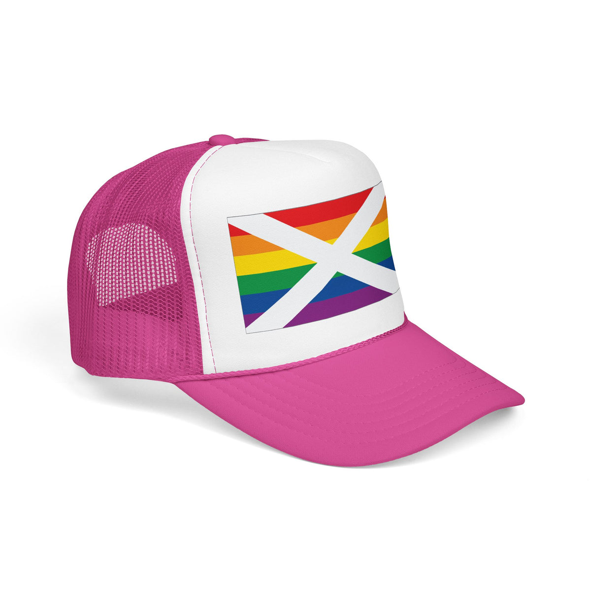 Alabama Rainbow Pride Flag "UNITED" Printed Foam Trucker Hat, Several Color Options