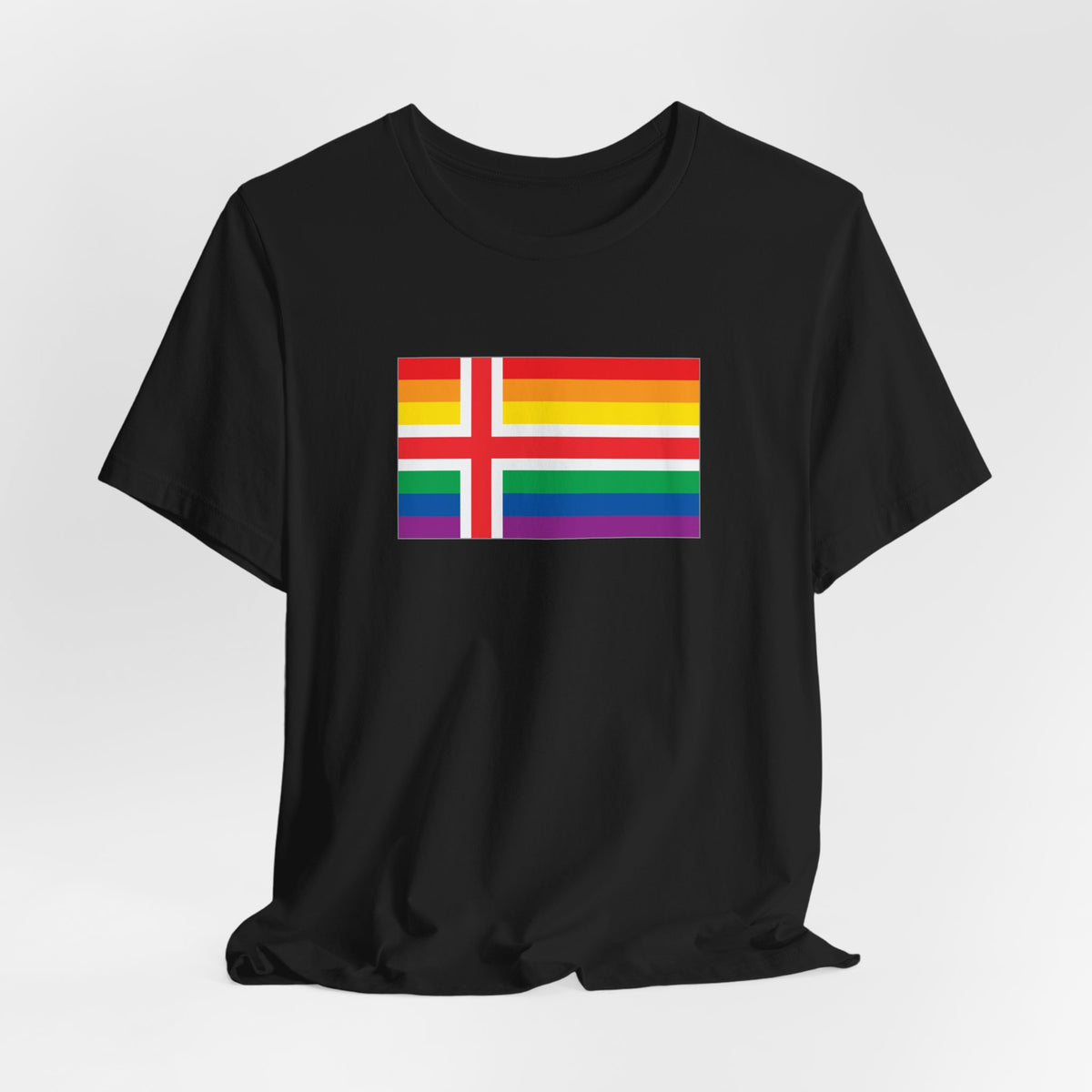 Iceland Rainbow Pride Flag T-shirt, Several Color Options