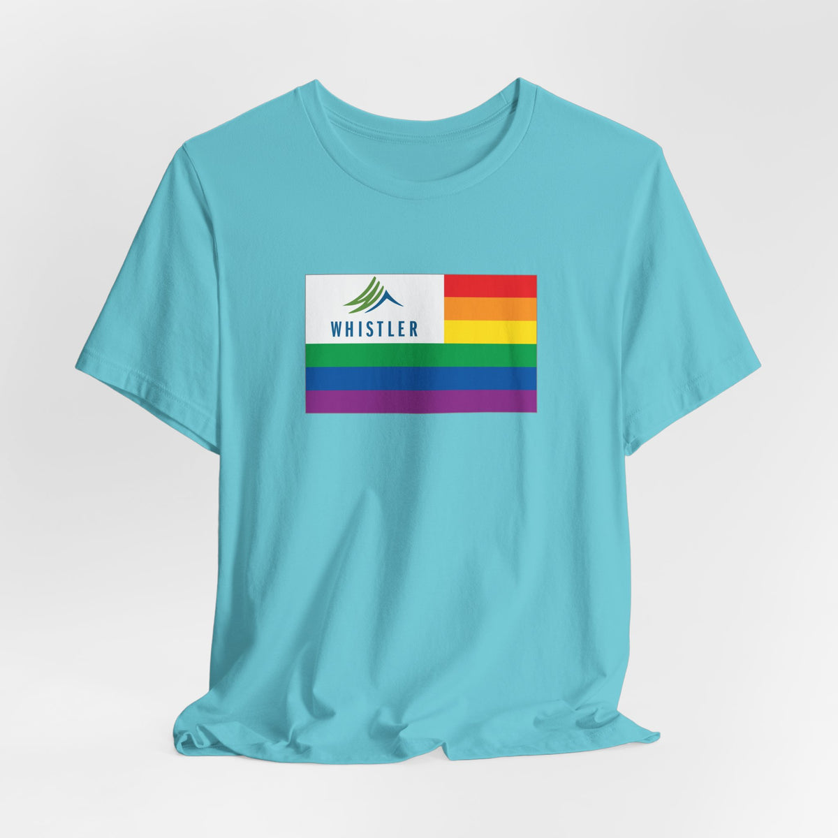 Whistler, Canada Rainbow Pride Flag T-shirt, Several Color Options