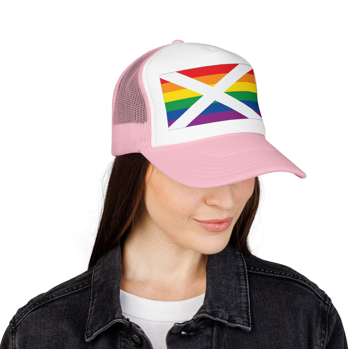 Alabama Rainbow Pride Flag "UNITED" Printed Foam Trucker Hat, Several Color Options