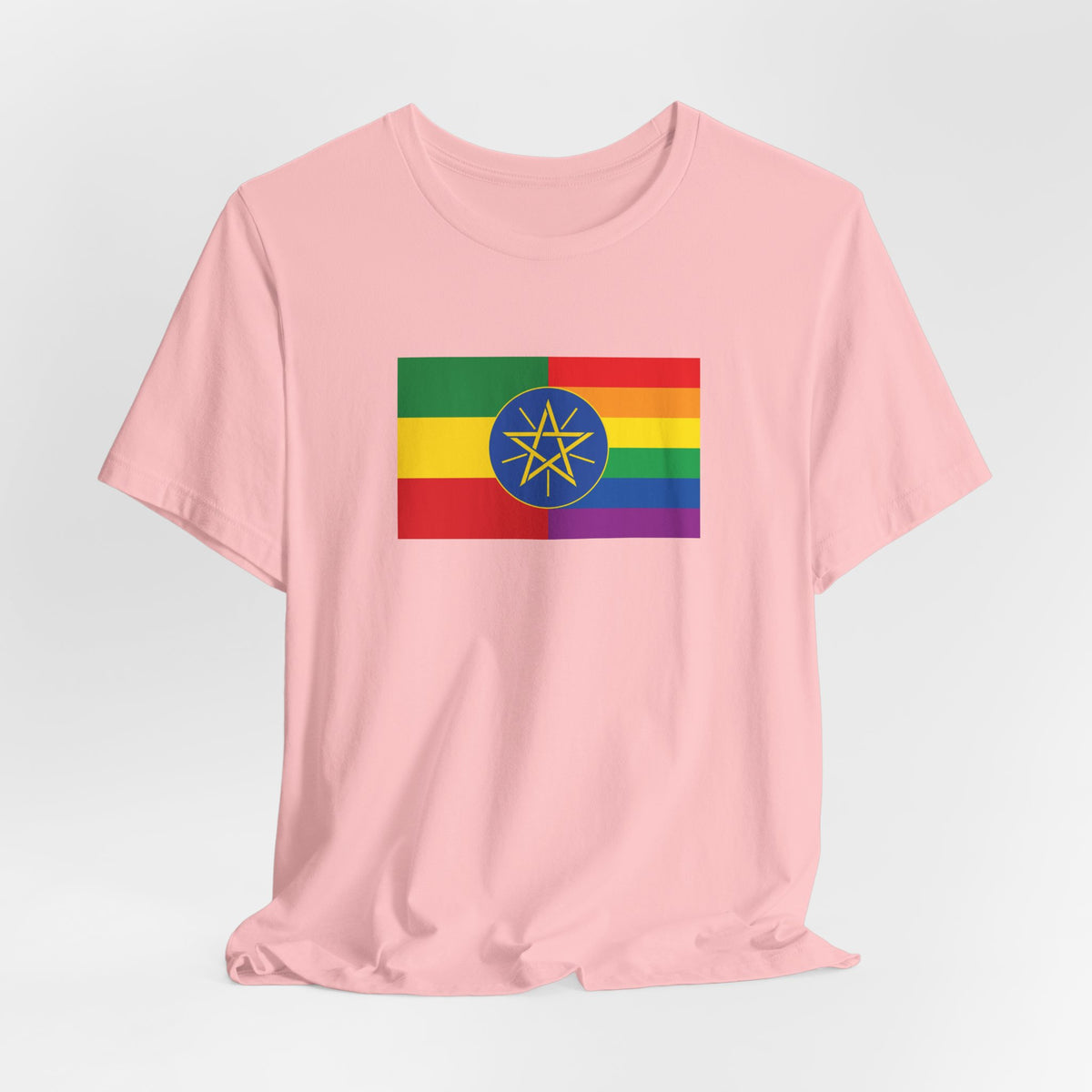 Ethiopia Rainbow Pride Flag T-shirt, Several Color Options