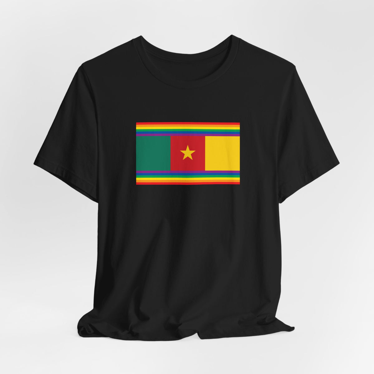 Cameroon Rainbow Pride Flag T-shirt, Several Color Options