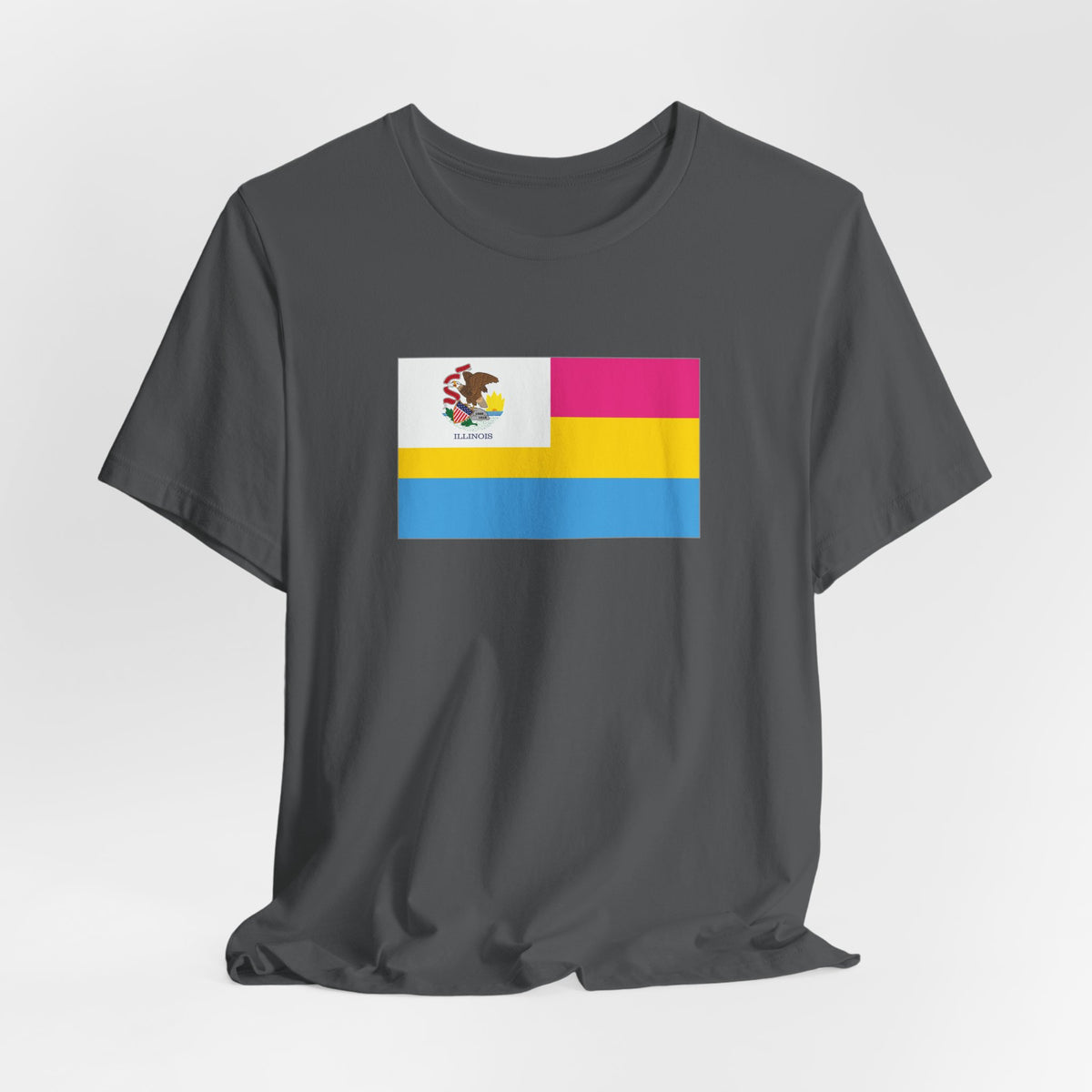 Illinois Pansexual Pride Flag T-shirt, Several Color Options