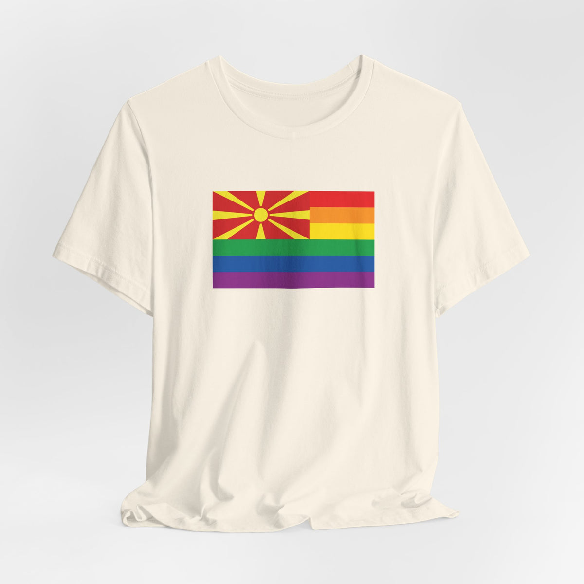 North Macedonia Rainbow Pride Flag T-shirt, Several Color Options