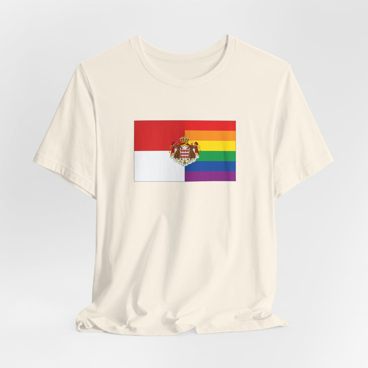Monaco Rainbow Pride Flag T-shirt, Several Color Options