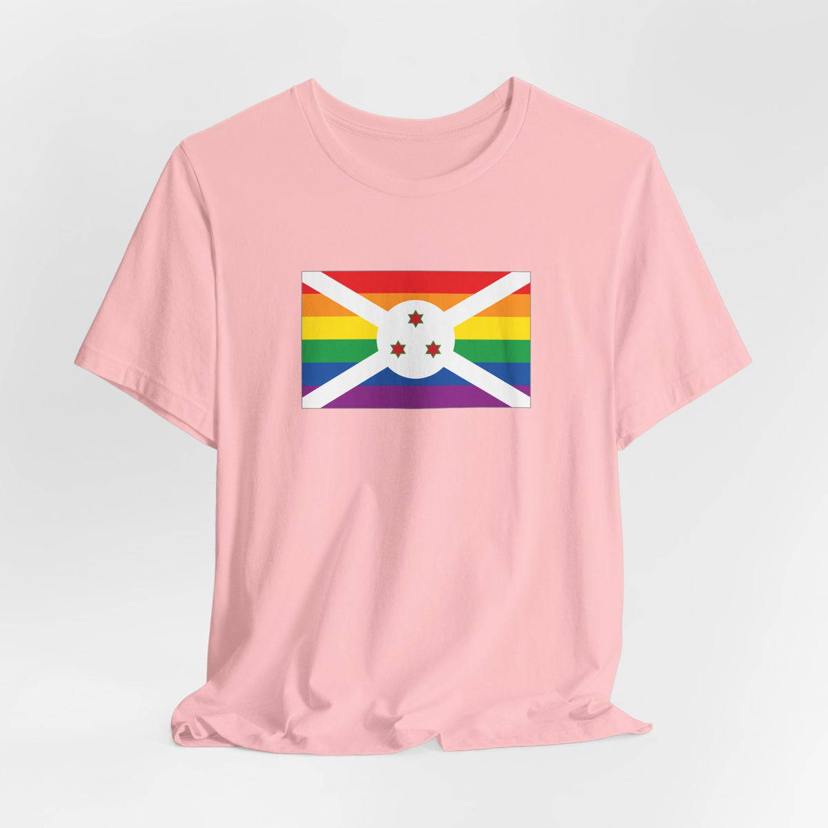 Burundi Rainbow Pride Flag T-shirt, Several Color Options