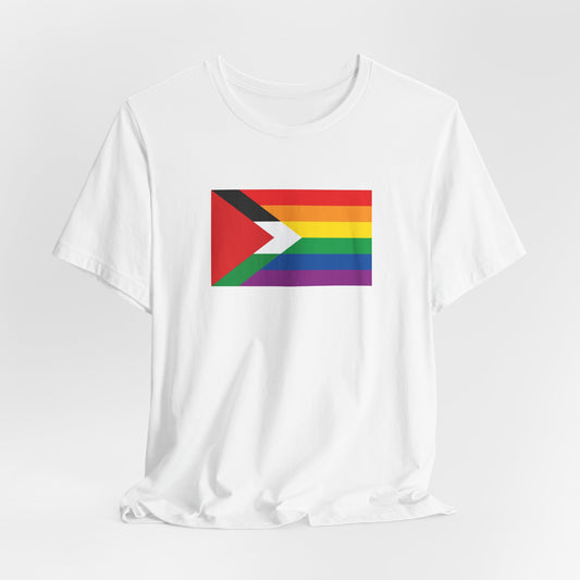 Palestine Rainbow Pride Flag T-shirt, Several Color Options