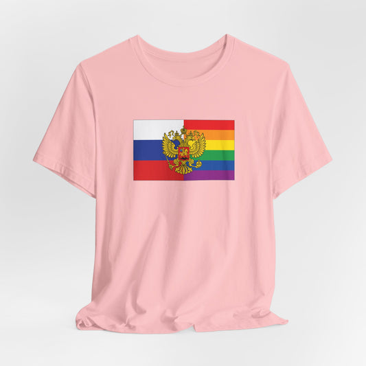 Russia Rainbow Pride Flag T-shirt, Several Color Options