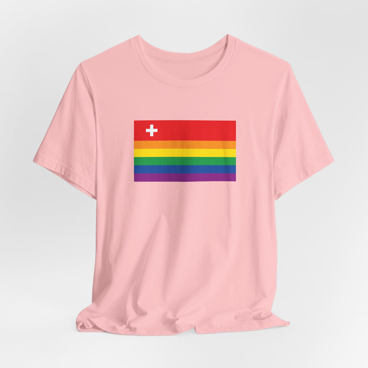 Switzerland Rainbow Pride Flag T-shirt, Several Color Options