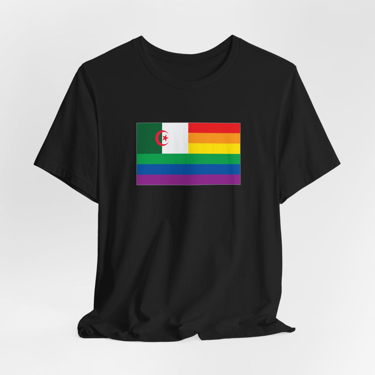Algeria Rainbow Pride Flag T-shirt, Several Color Options