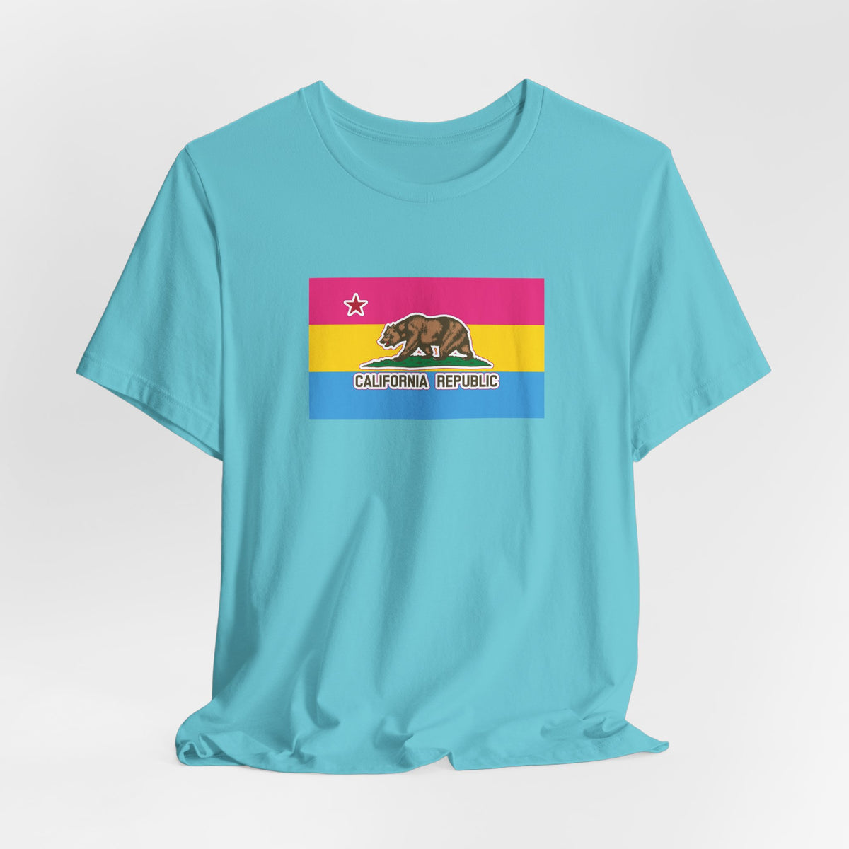 California Pansexual Pride Flag T-shirt, Several Color Options