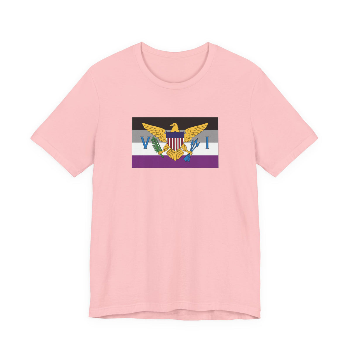 U.S. Virgin Islands Asexual Pride Flag T-shirt, Several Color Options