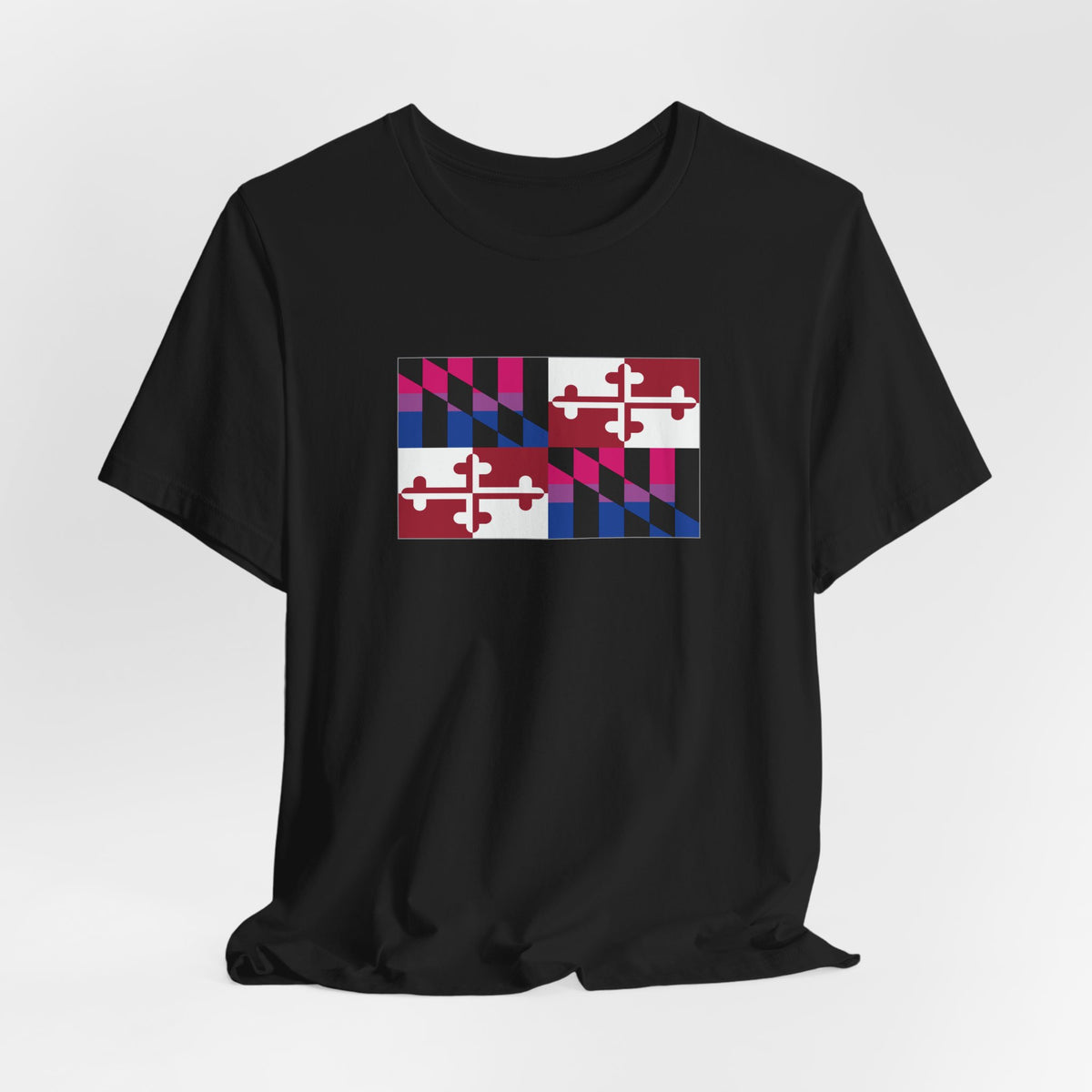 Maryland Bisexual Pride Flag T-shirt, Several Color Options