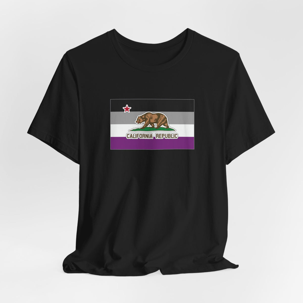 California Asexual Pride Flag T-shirt, Several Color Options