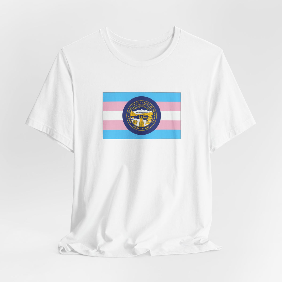 Nebraska Transgender Pride Flag T-shirt, Several Color Options